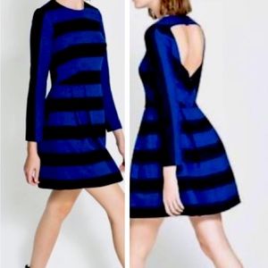 Zara fit & flare dress striped dress